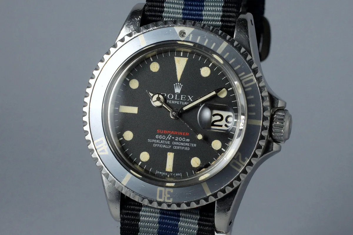 1970 Rolex Red Submariner 1680 Mark IV Dial with "Ghost" Insert