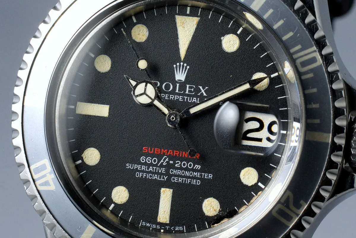 1970 Rolex Red Submariner 1680 Mark IV Dial with "Ghost" Insert