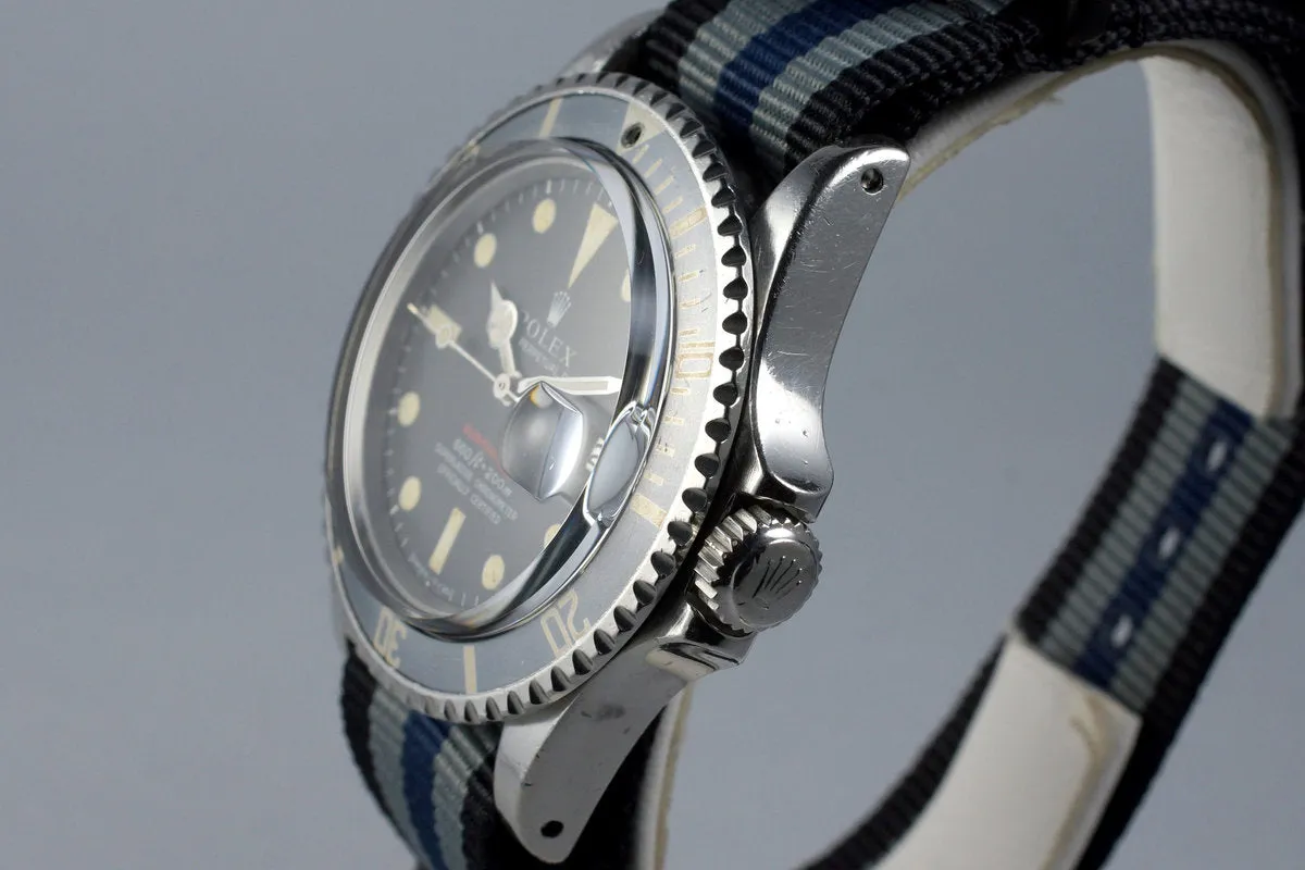1970 Rolex Red Submariner 1680 Mark IV Dial with "Ghost" Insert