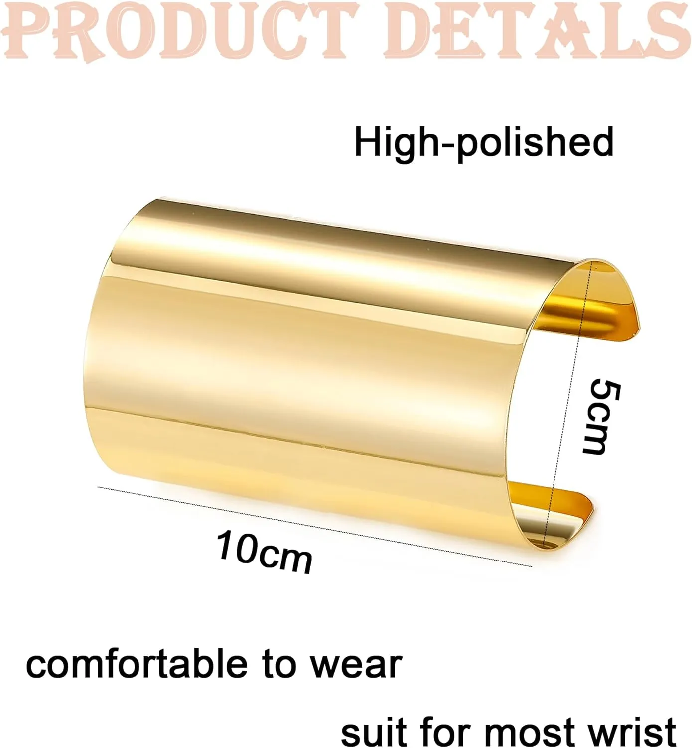 2Pcs Cuff Bangle Bracelet for Women Open Wide Wire Bracelets Gold Wrist Cuff Wrap Bracelet Adjustable