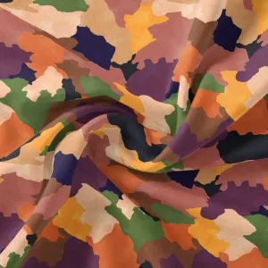 Abstract Colourful Paint Art Digital Printed Fabric - Weightless