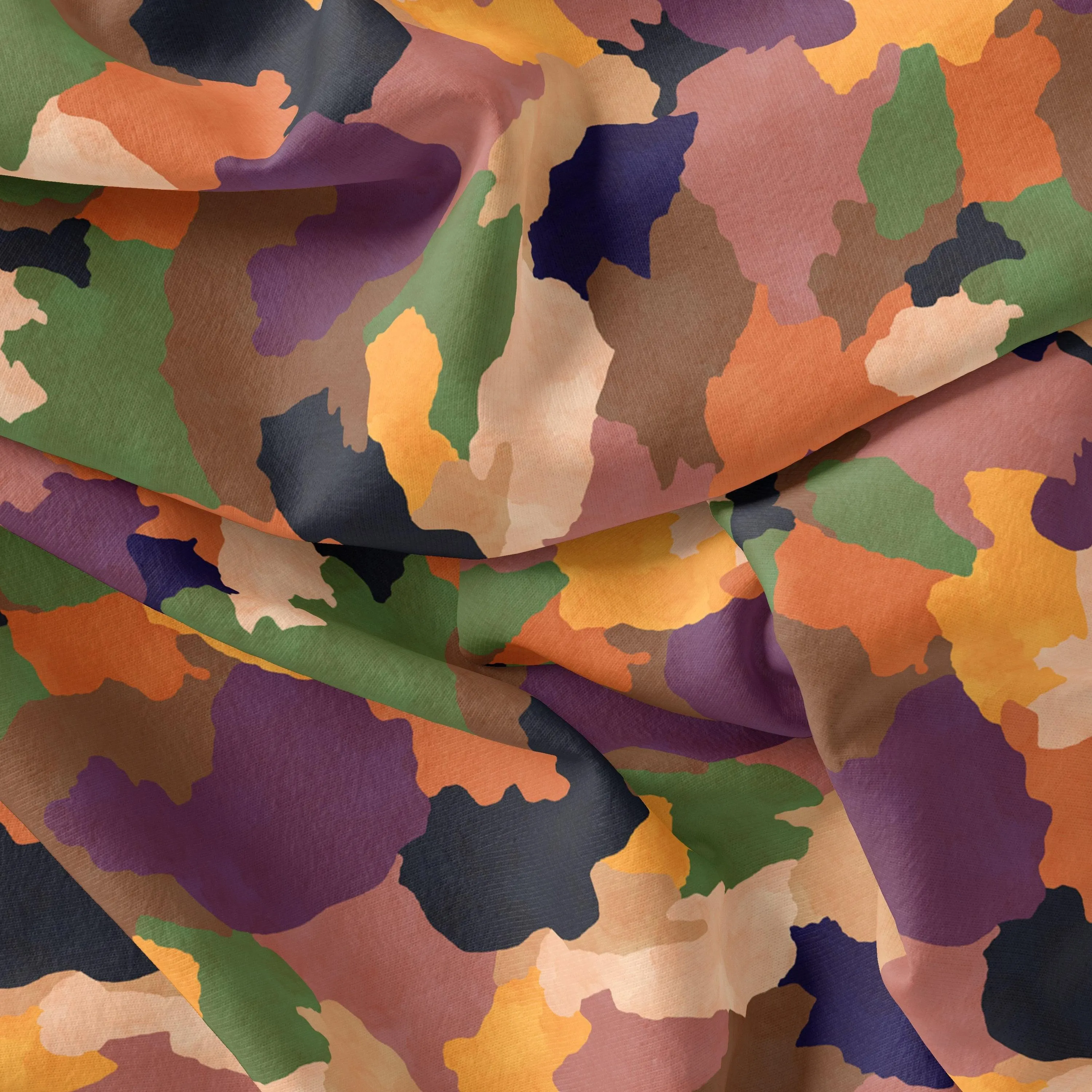 Abstract Colourful Paint Art Digital Printed Fabric - Weightless