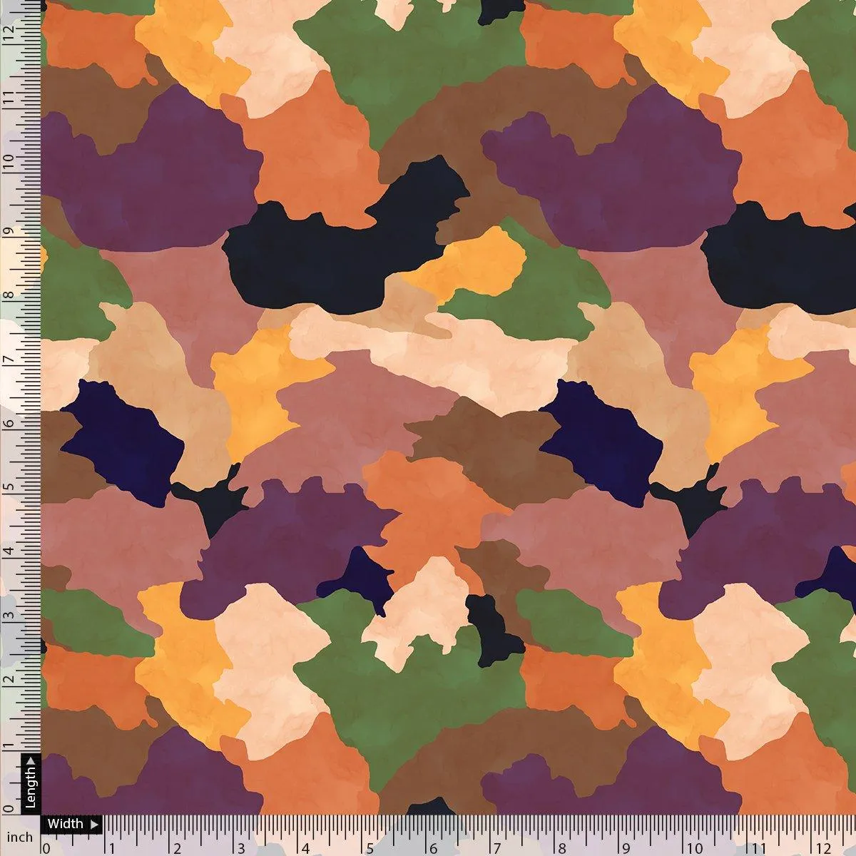 Abstract Colourful Paint Art Digital Printed Fabric - Weightless