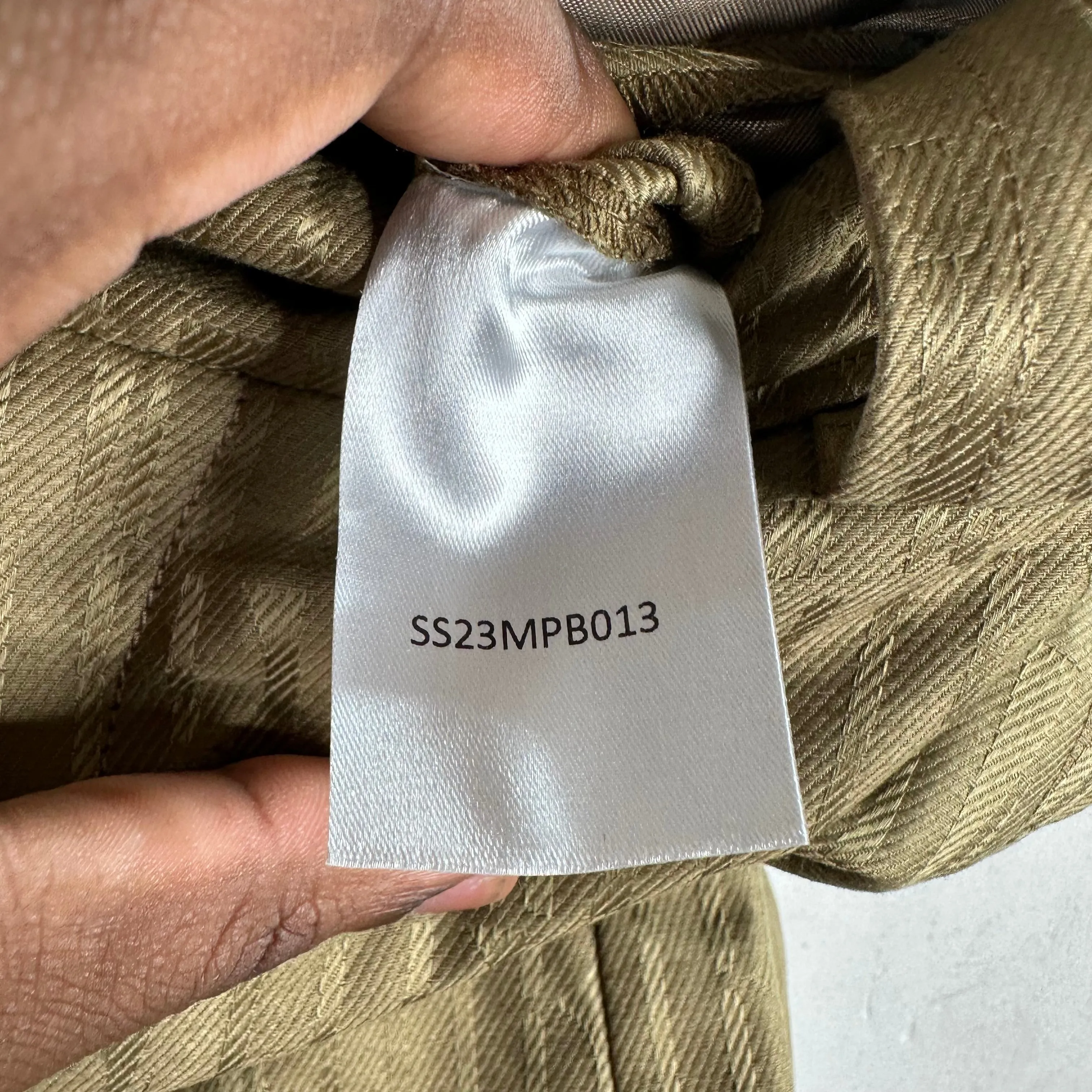 Amiri Gold Monogram Khaki Shorts