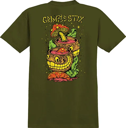 ANTIHERO GRIMPLE VACATION T-SHIRT MILITARY GREEN