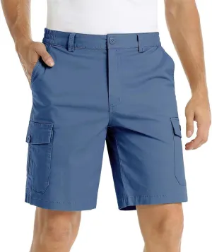 Athletic Cargo Shorts for Men Casual Lightweight Baggy Button Zipper Pants Loose Pockets Summer Beach Half Pants