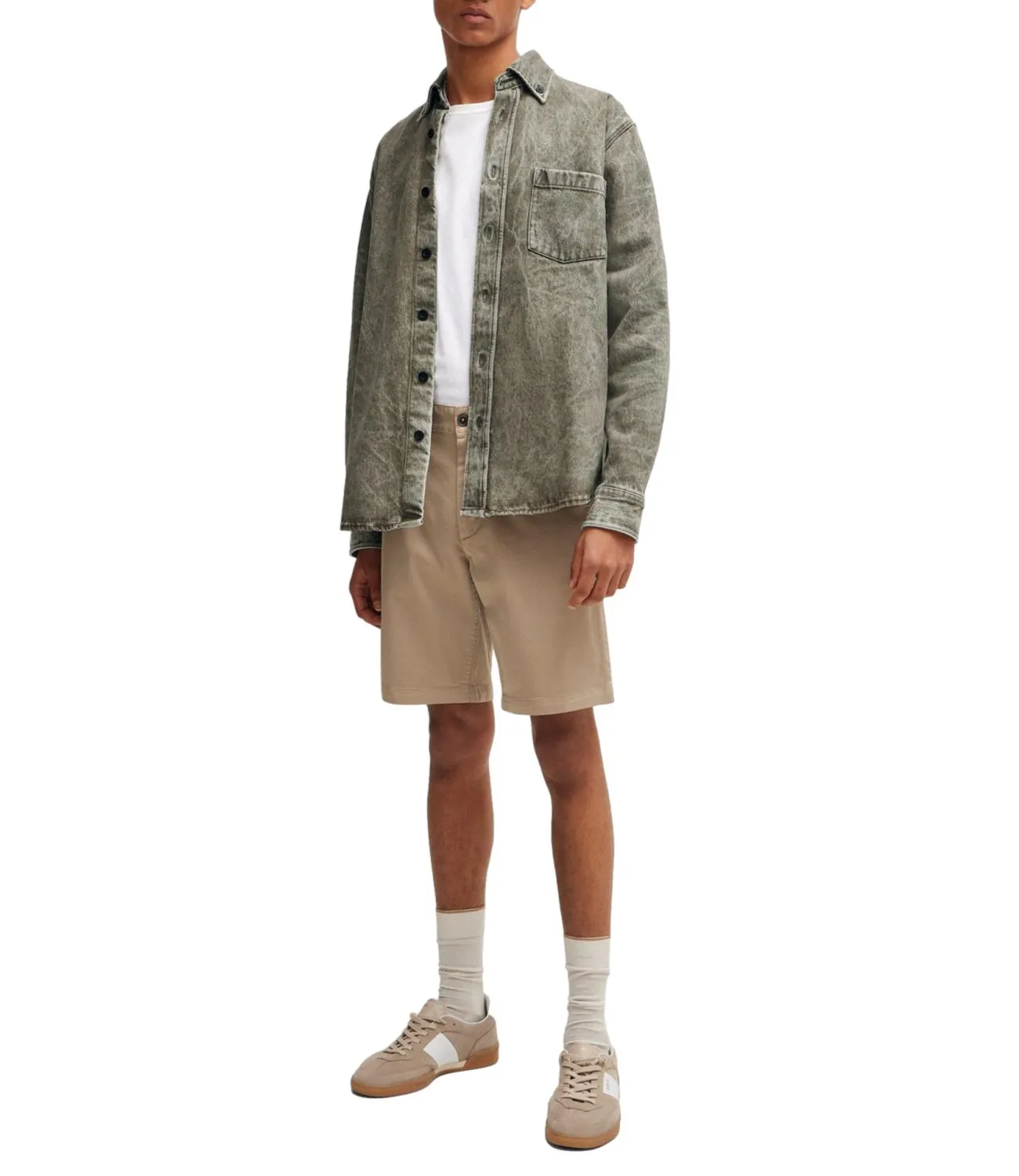 Bermuda Hugo Boss marrone in cotone