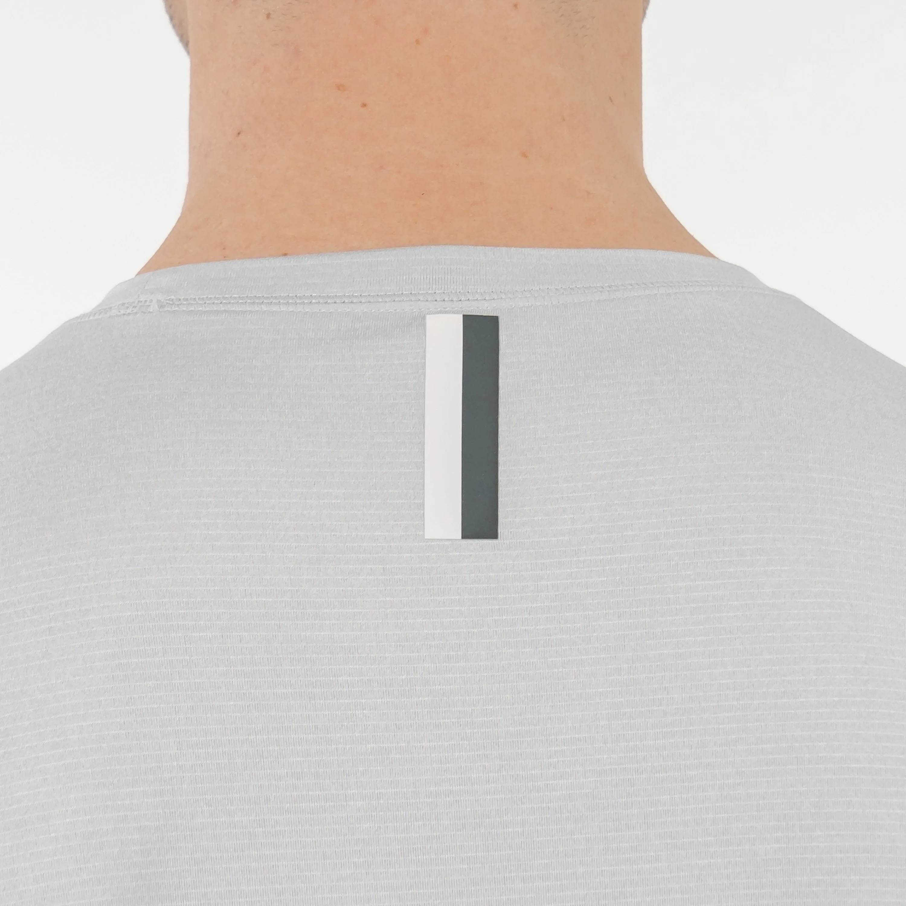 Blitz Tech Long Sleeve Tee | Heather - Stratus Grey/White