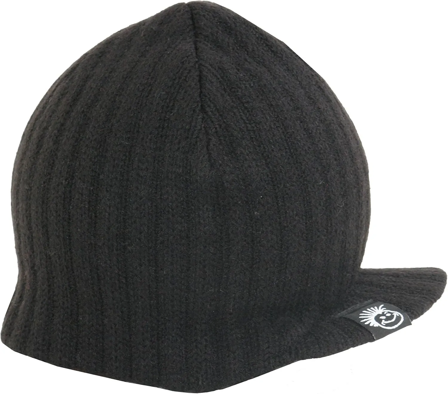 Born to Love Knuckleheads Gray Boy's Baby Visor Beanie Hat with Stripes Detail