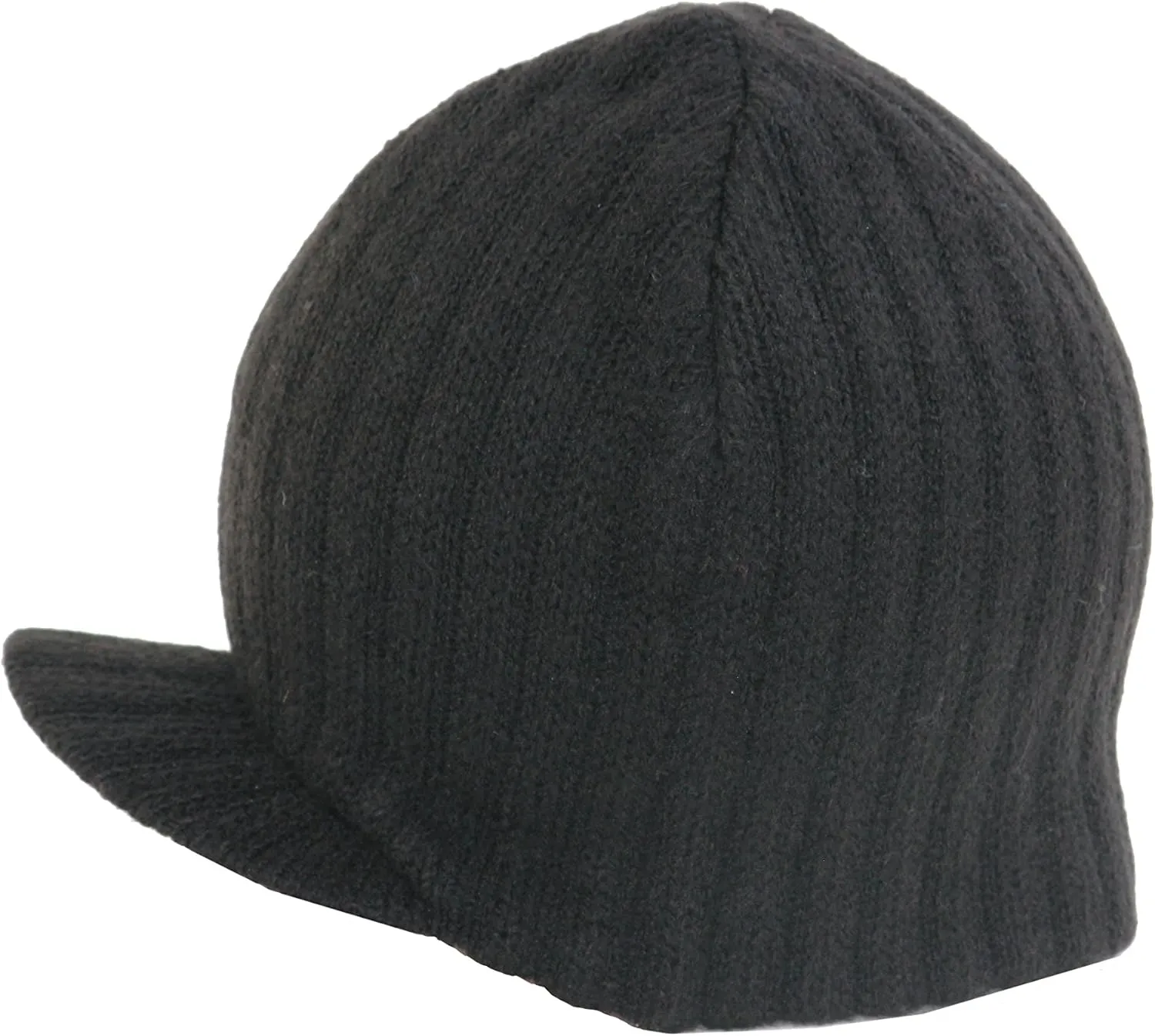 Born to Love Knuckleheads Gray Boy's Baby Visor Beanie Hat with Stripes Detail