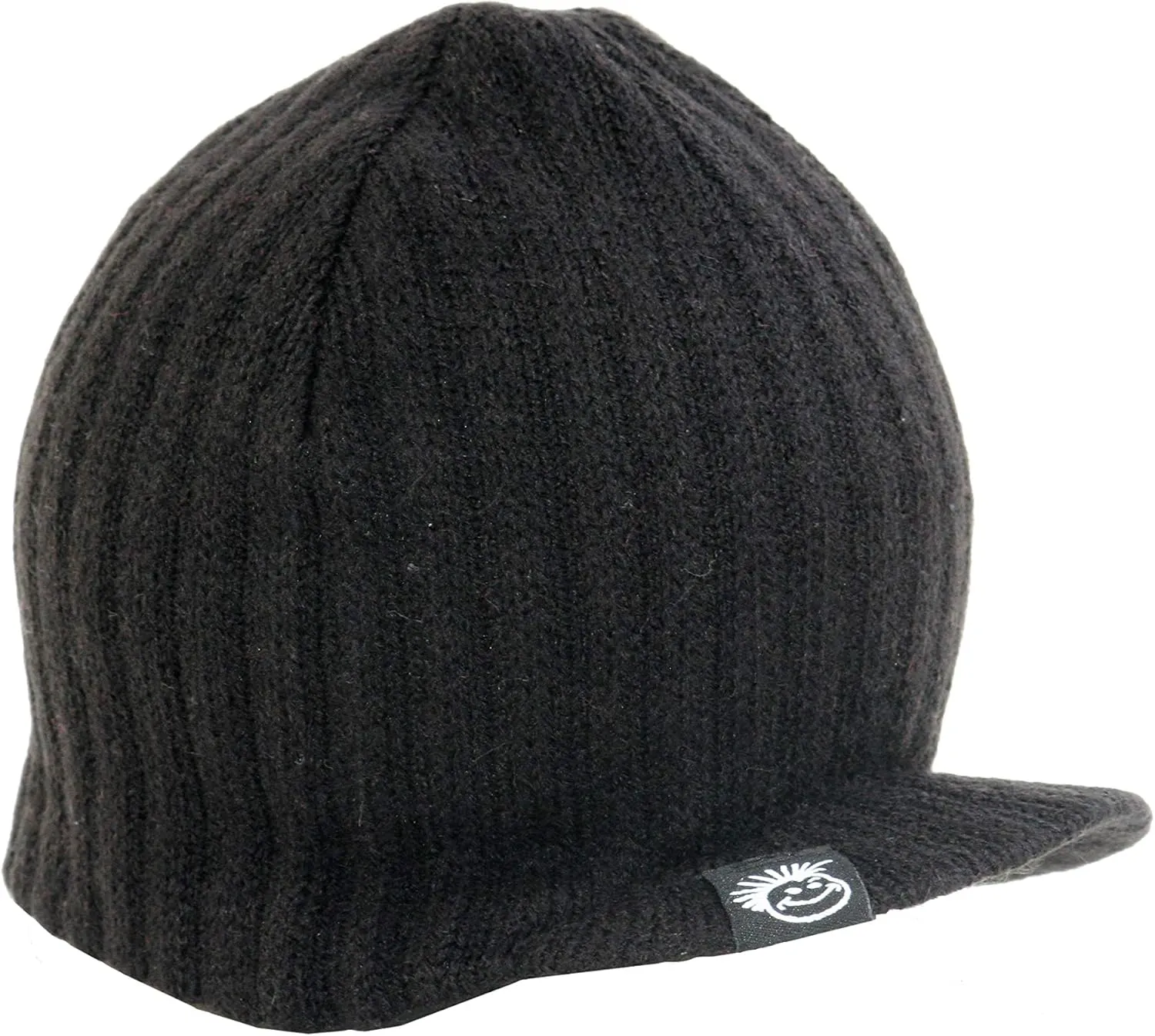 Born to Love Knuckleheads Gray Boy's Baby Visor Beanie Hat with Stripes Detail