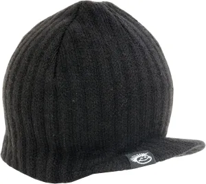 Born to Love Knuckleheads Gray Boy's Baby Visor Beanie Hat with Stripes Detail