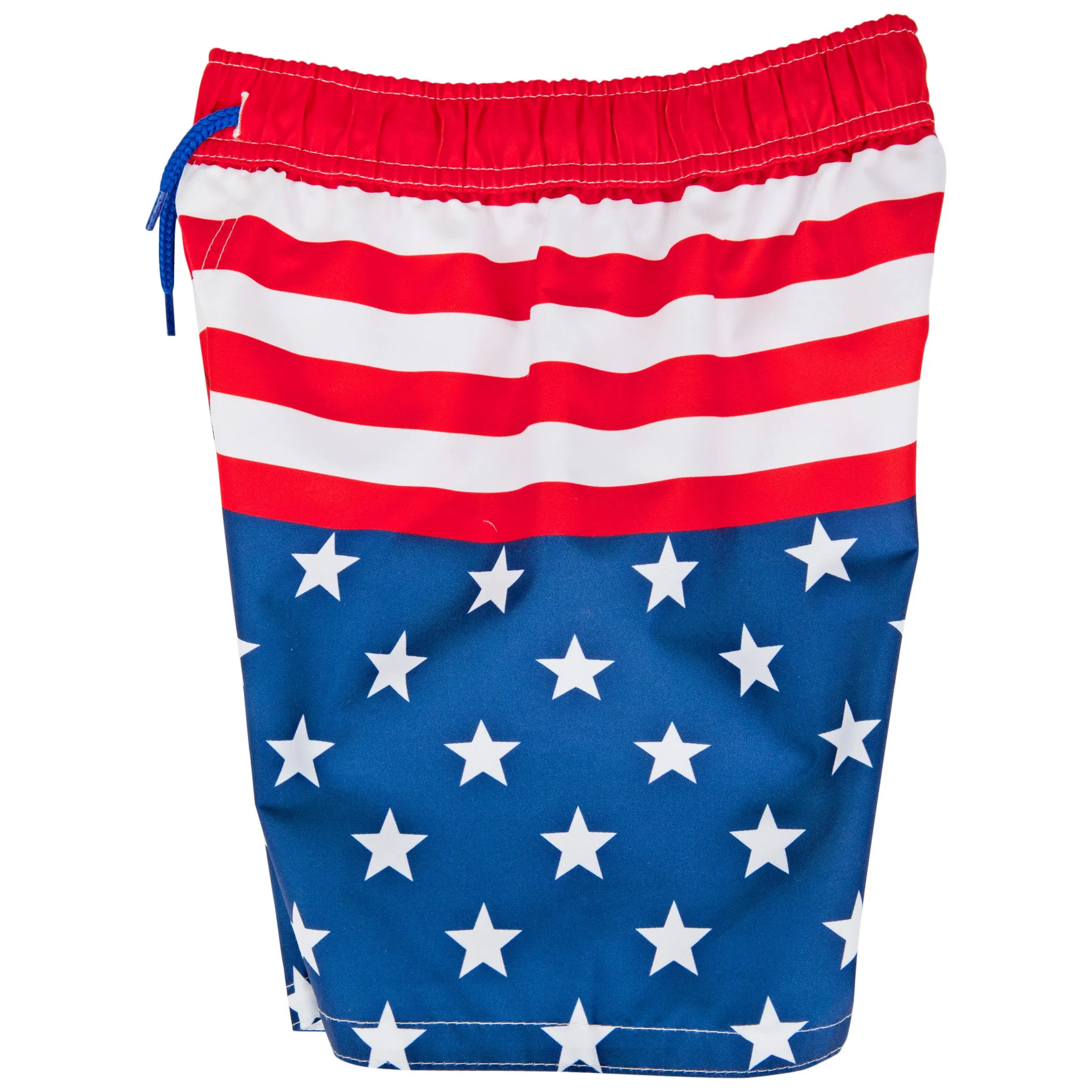 Captain America Character With Stars and Stripes Youth Swim Shorts