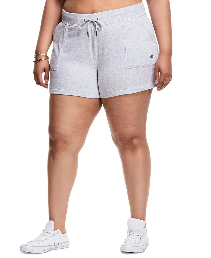 Champion Women's Campus Solid Shorts Gray Size 2X