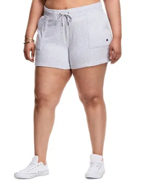 Champion Women's Campus Solid Shorts Gray Size 2X
