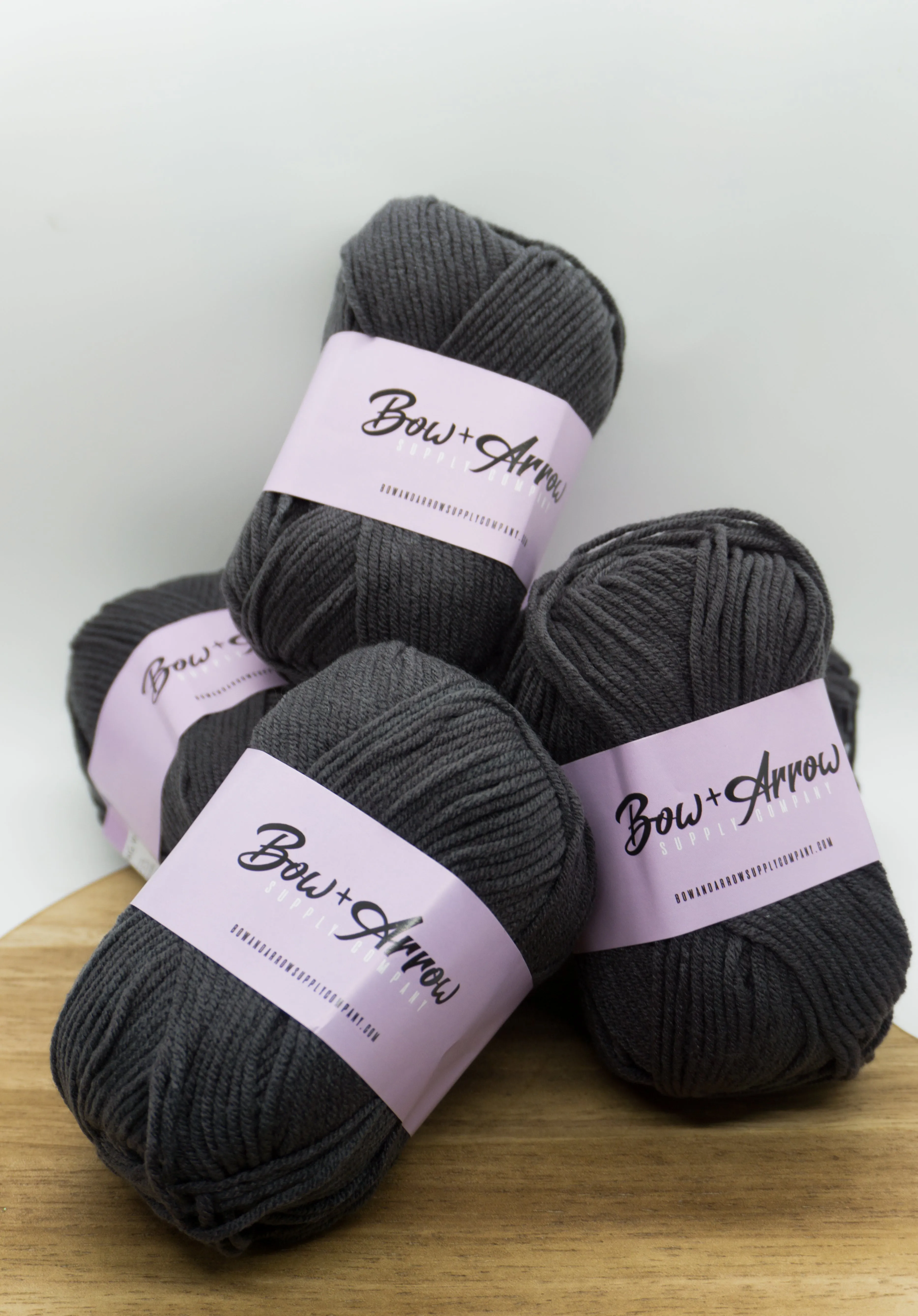 Charcoal Gray Mini Milk Cotton Yarn