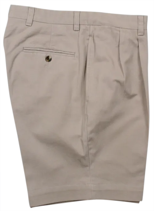 Charleston Khaki Washed Khaki Short<br>Pleated<br>Regular Rise