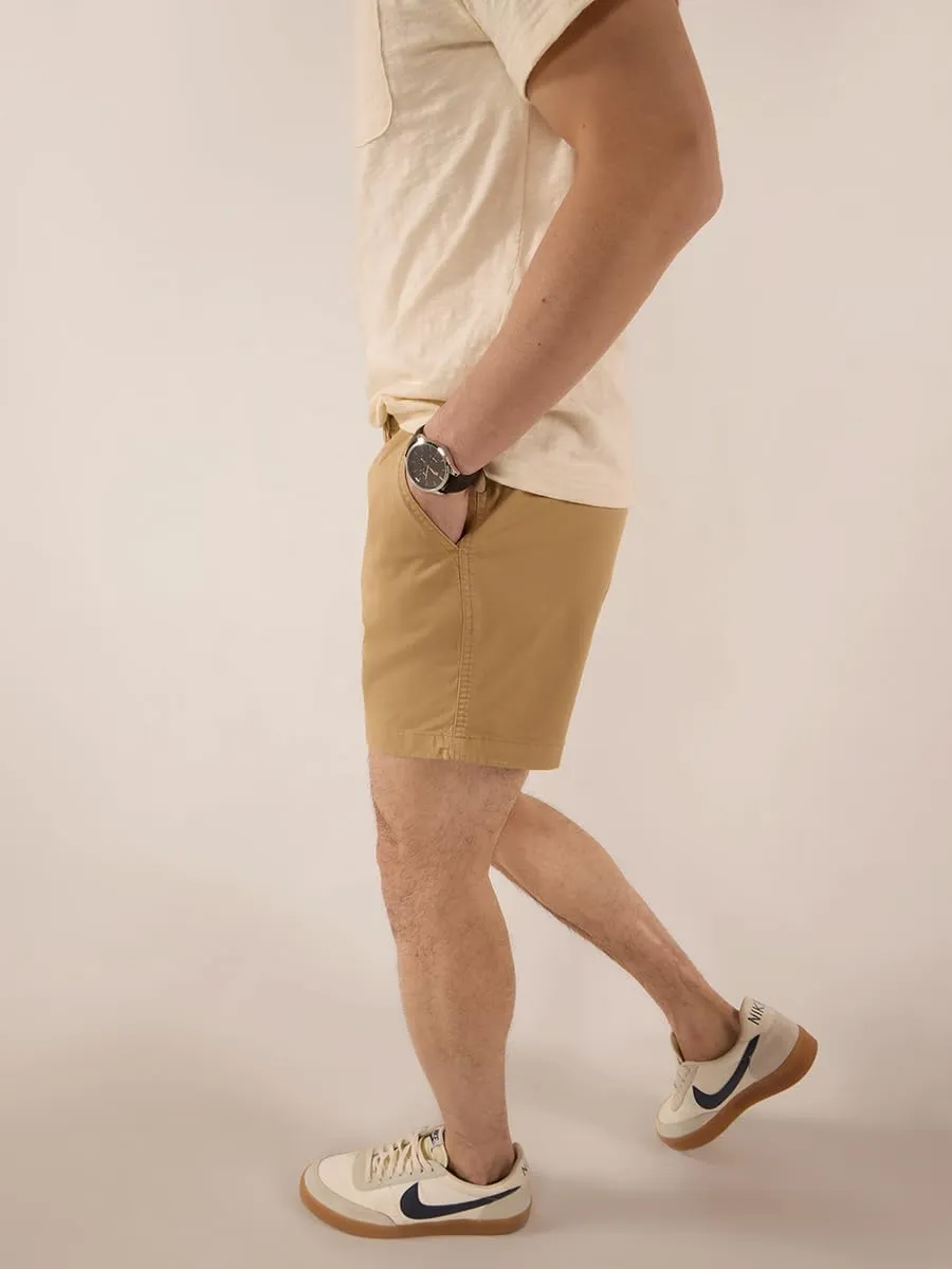 Chubbies Chino Shorts Men 5.5 Inch - Mens Shorts Casual with Elastic Waistband, Side and Back Pockets, Stretch Cotton Blend