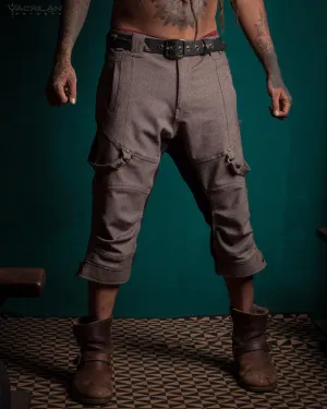 Corsaire Men / Pirate Straps - Stretchy Brown HERRINGBONE  (Japan)