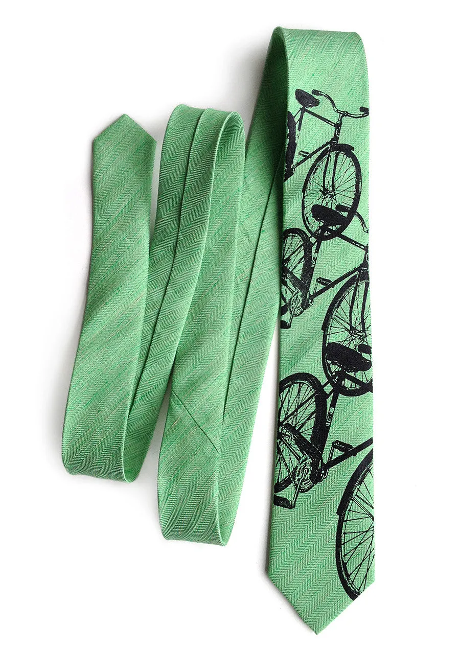 Custom Printed Linen Ties, Modern Cut