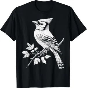 Elegant Blue Jay on Branch Nature lover, Bird Lover Graphic T-Shirt