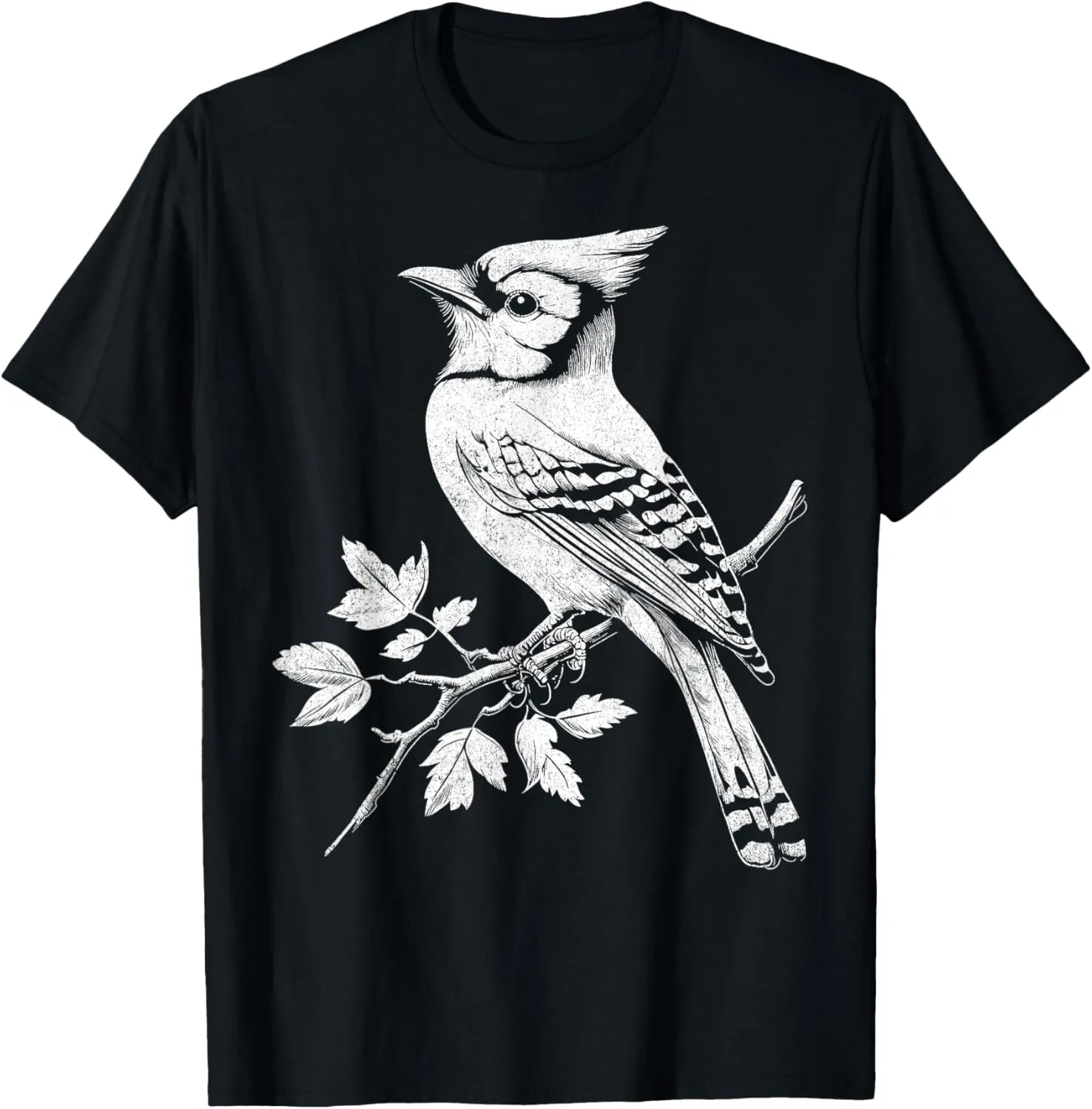 Elegant Blue Jay on Branch Nature lover, Bird Lover Graphic T-Shirt