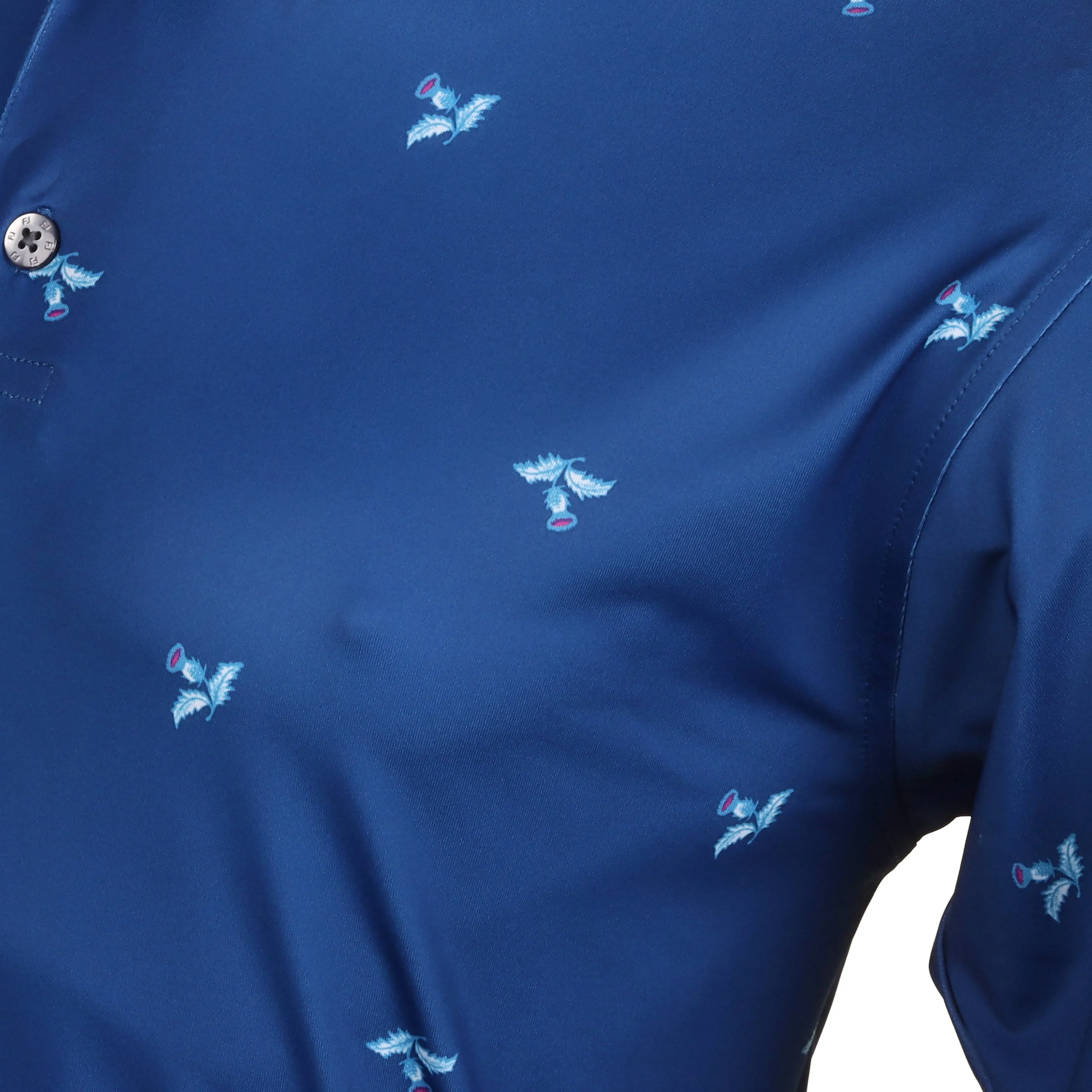 FootJoy Thistle Print Lisle Golf Shirt