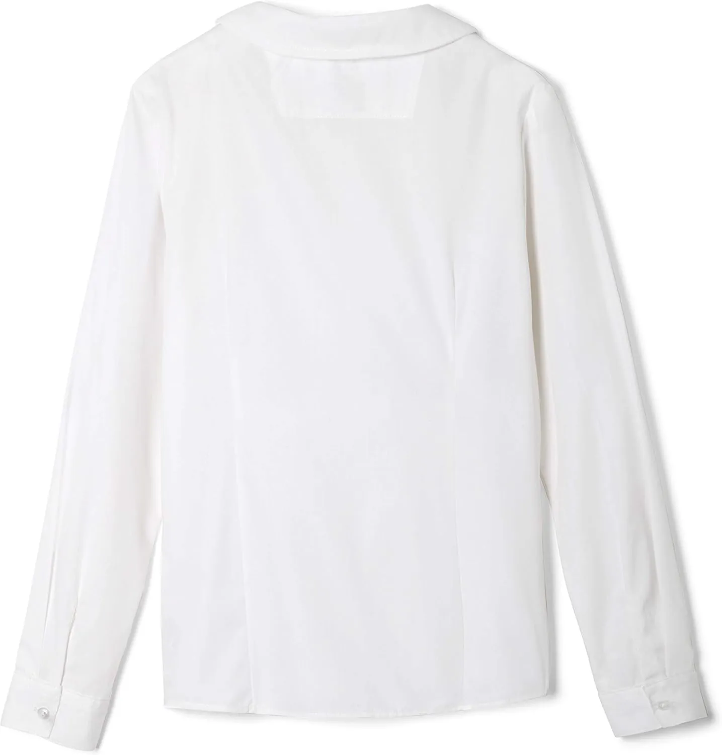 French Toast Girls' Long Sleeve Woven Shirt with Peter Pan Collar (Standard & Plus)