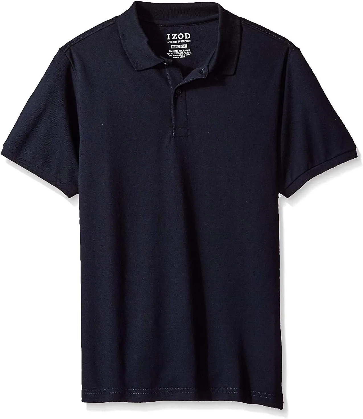 IZOD Uniform Young Men's Short Sleeve Pique Polo