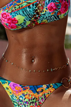 JEWELRY - Aqua And Palm Belly Chain • Gold