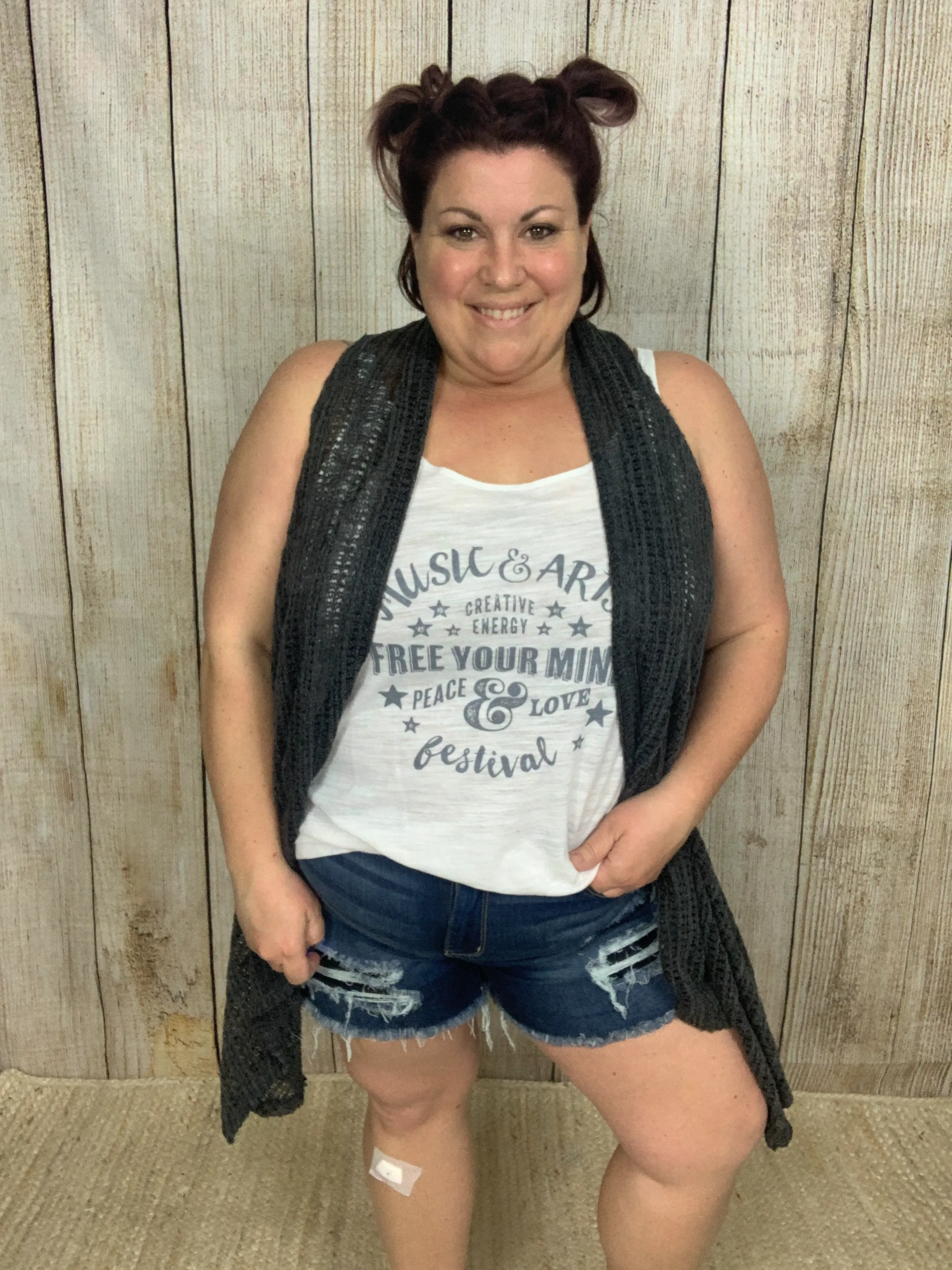 Judy Blue Patch Cut Off Shorts