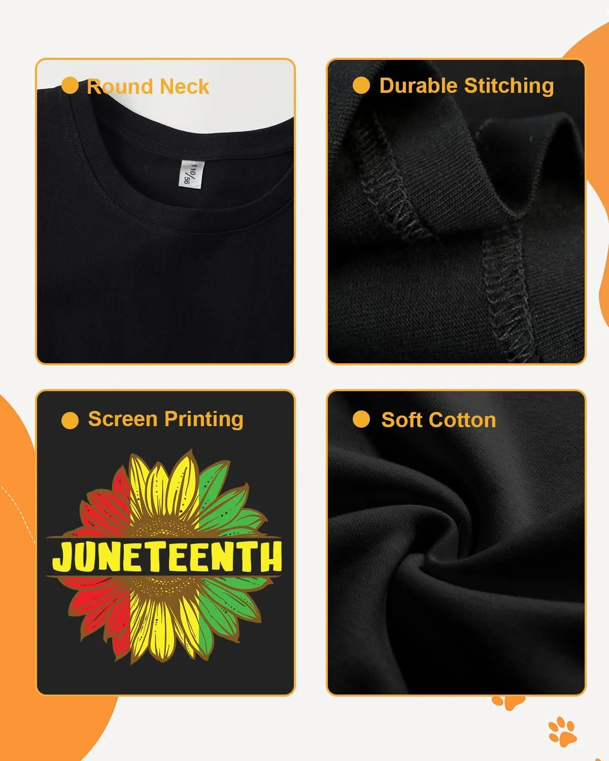 Juneteenth Shirt for Toddler Boys Girls Kids Freedom Day Shirts 1865 Black History Tee Tops, 2T-8Y