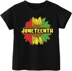 Juneteenth Shirt for Toddler Boys Girls Kids Freedom Day Shirts 1865 Black History Tee Tops, 2T-8Y
