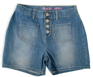 [Kids] Girls Short - Place - Jeans Blue (4 buttons - 2 pockets)