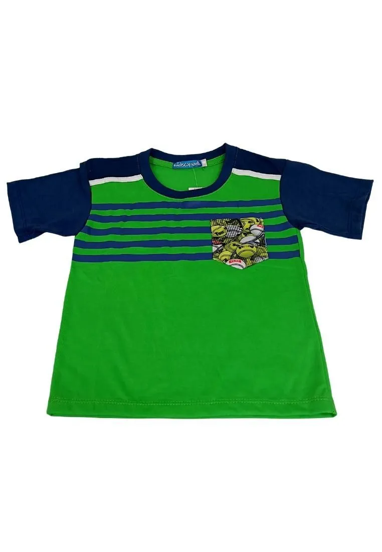Landmark Short Set Gribralta/G-Flush with Tennis-Print Pocket Tshirt