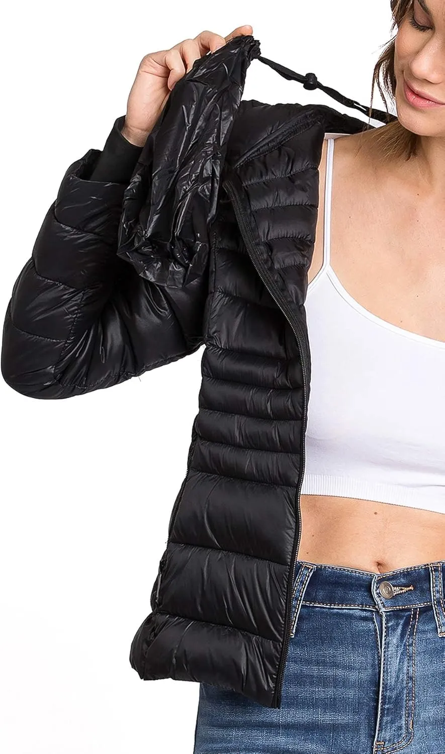 Love Tree Women's Packable Puffer Jacket - Ultra Lightweight Long-Sleeve Zip Up Puffer Jacket