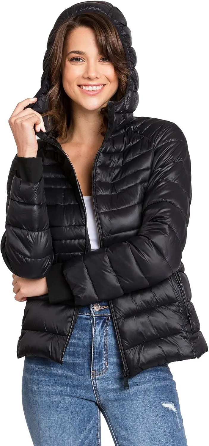 Love Tree Women's Packable Puffer Jacket - Ultra Lightweight Long-Sleeve Zip Up Puffer Jacket