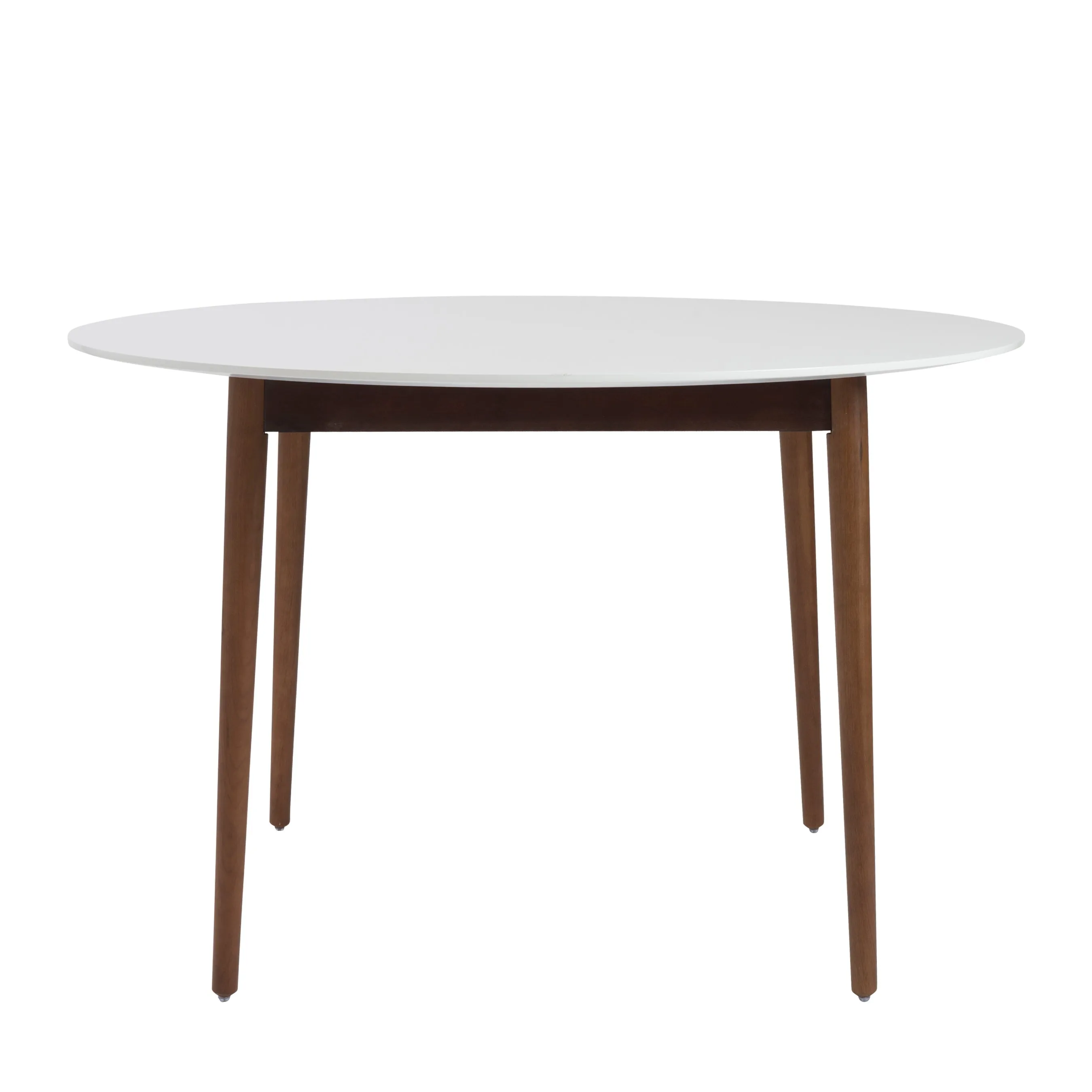 Manon 47" Round White Top Dining Table - Mid-Century Modern