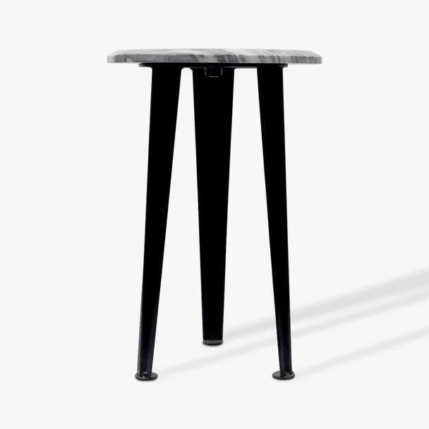 Marble & Metal Round Top Plant Stand For Indoor And Outdoor Plantation