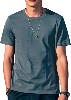 Men's Ice Silk T-Shirt, Quick Dry Casual Shirt, Classic Men's Solid Color T-Shirt