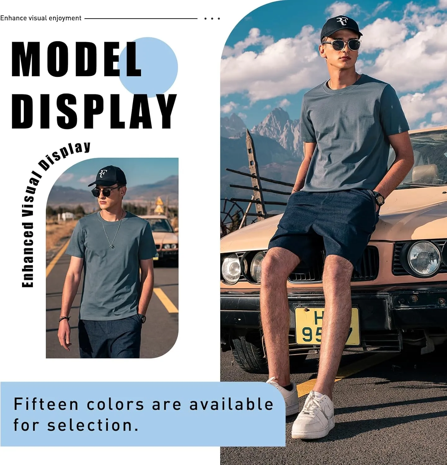 Men's Ice Silk T-Shirt, Quick Dry Casual Shirt, Classic Men's Solid Color T-Shirt