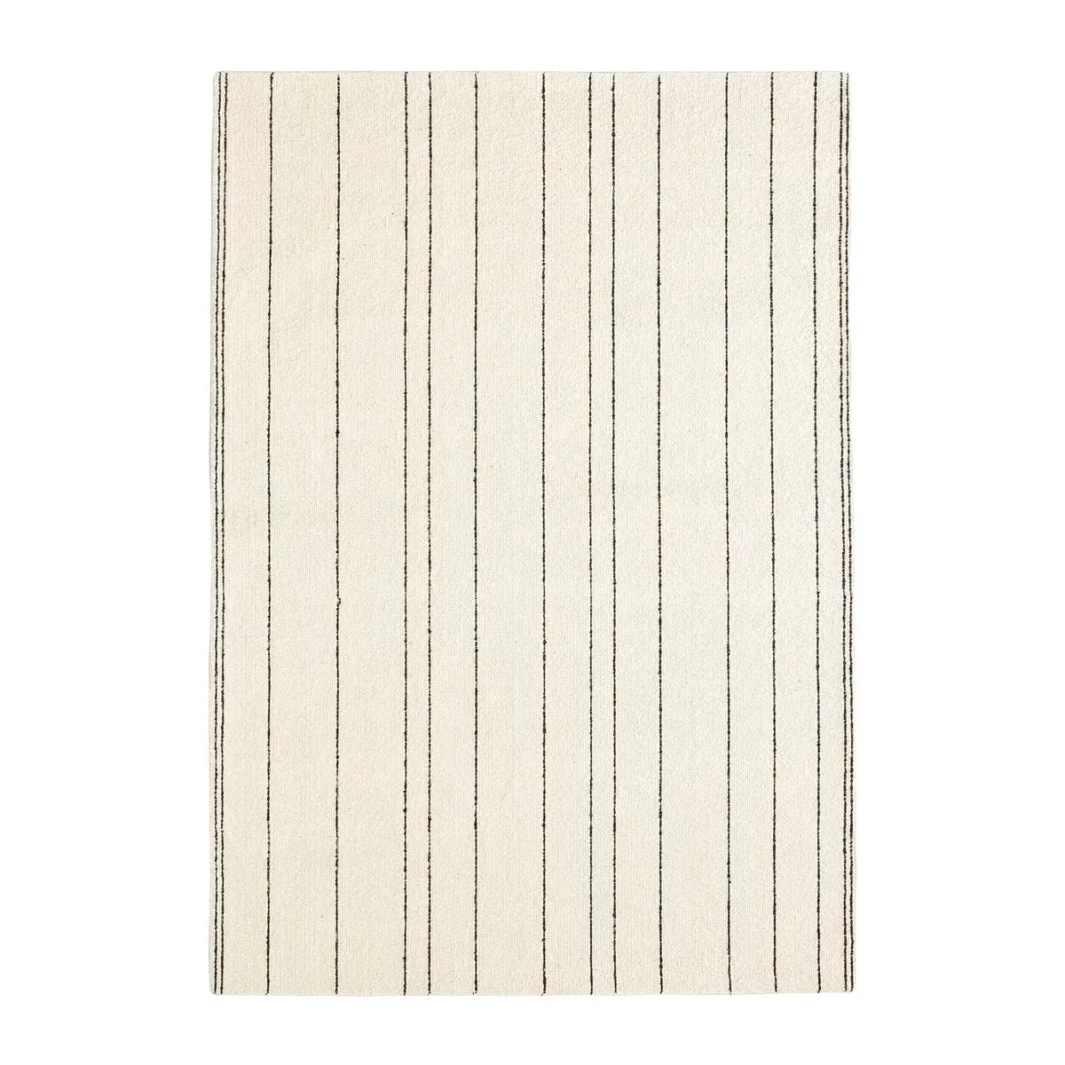 Micol Black Stripe Wool Rug