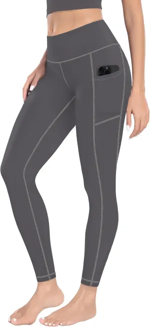 MIRITY High Waist Yoga Leggings with Pockets for Women - Buttery Soft Workout Stretchy Yoga Pants Pack of 1