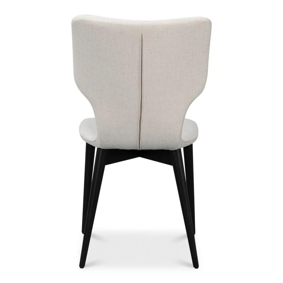 Modern Contour White and Black Chair