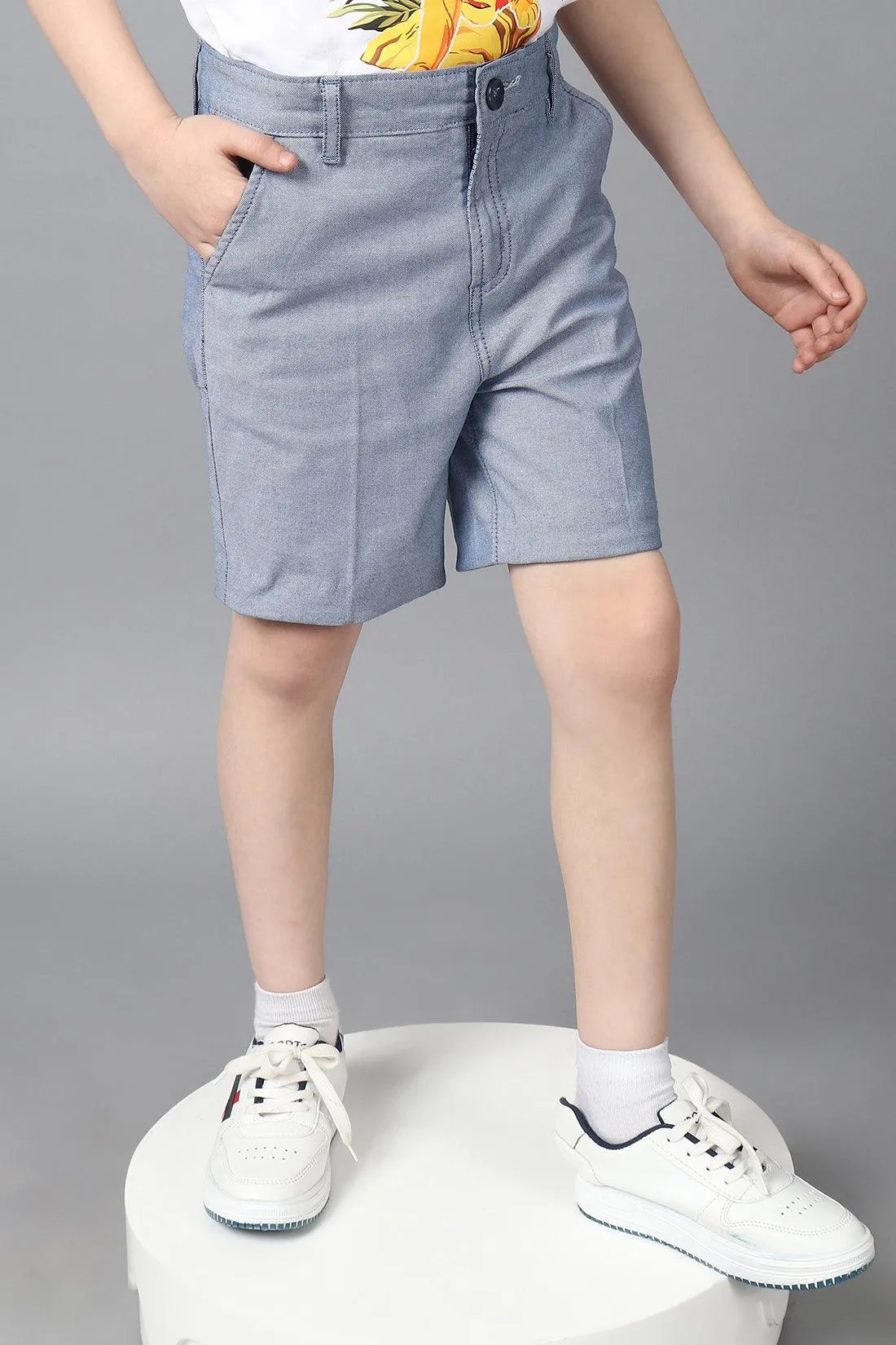 One Friday Kids Boys Blue Cotton Shorts