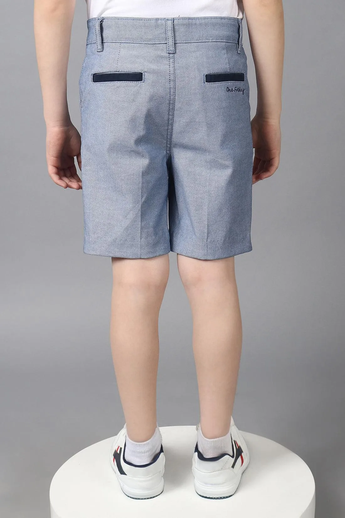 One Friday Kids Boys Blue Cotton Shorts