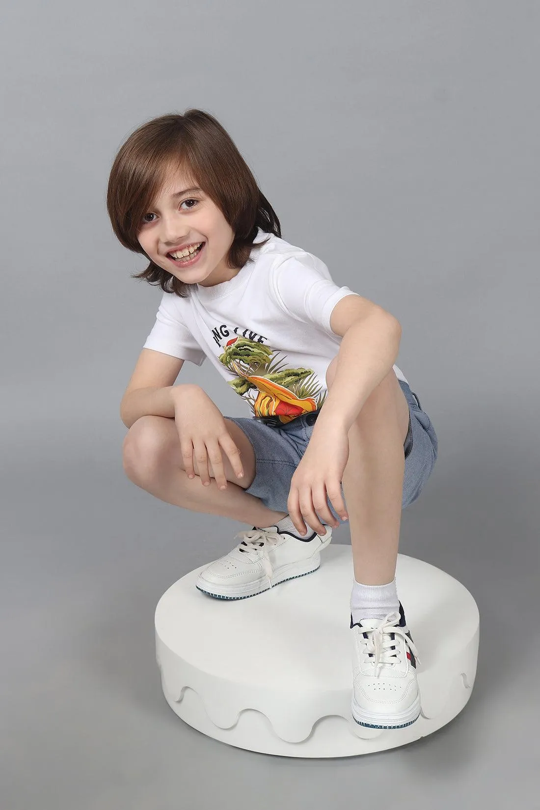 One Friday Kids Boys Blue Cotton Shorts