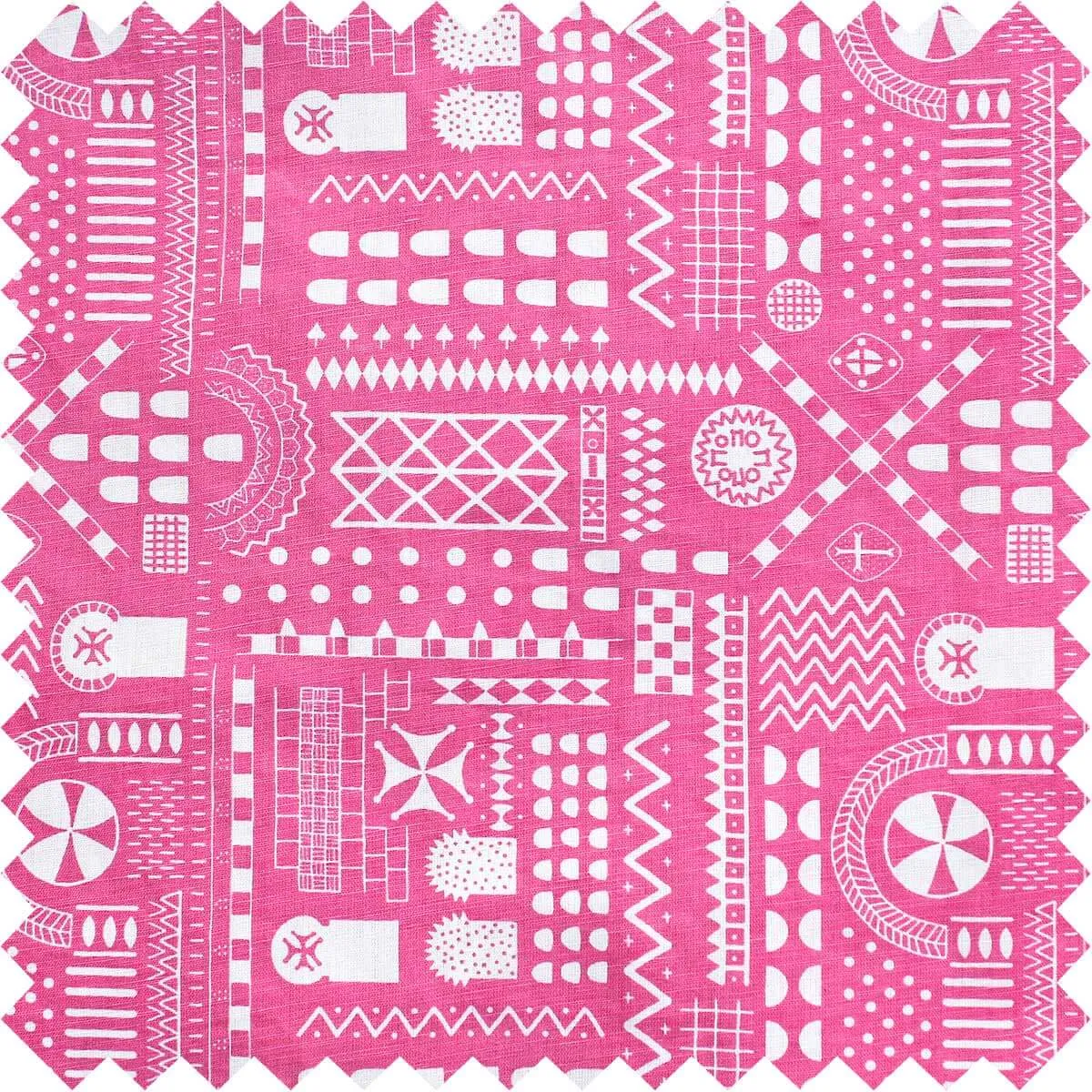 Pink Stone Symbol Fabric