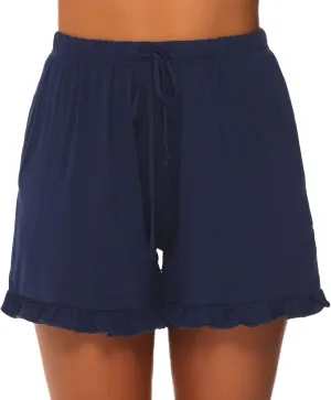 Prosoft&Hawiton Womens Cotton Pajama Shorts Comfy Sleeping Shorts Sleepwear Lounge Pj Bottoms with Drawstring & Pockets