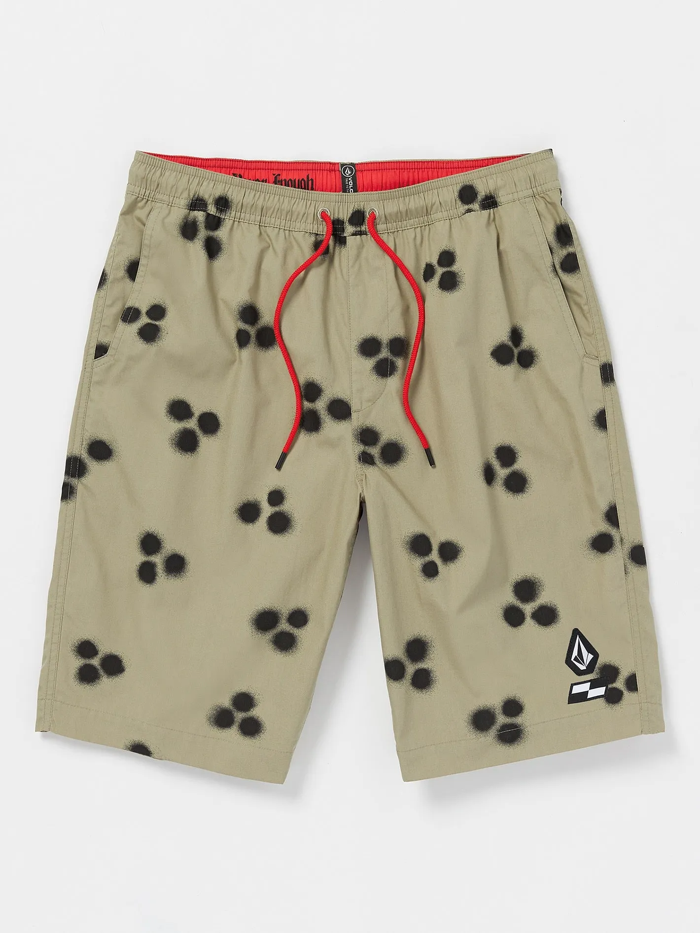 Schroff X Volcom Elastic Waist Shorts - Khaki
